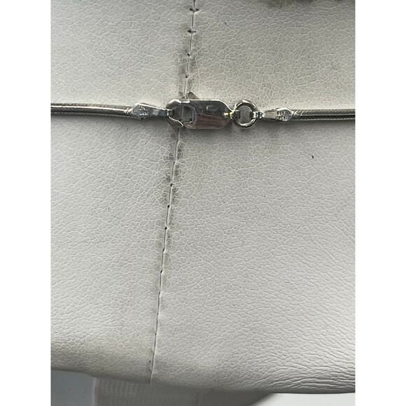 Sterling Silver 925 Caribbean Blue Heart Larimar Pendant and snake chain 15" - Picture 5 of 9